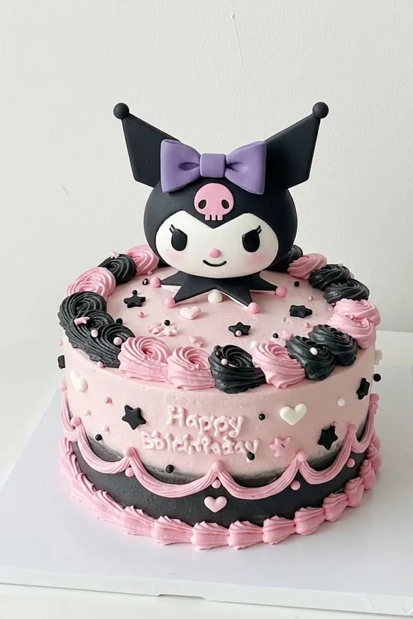 کیک تولد کرومی ساده