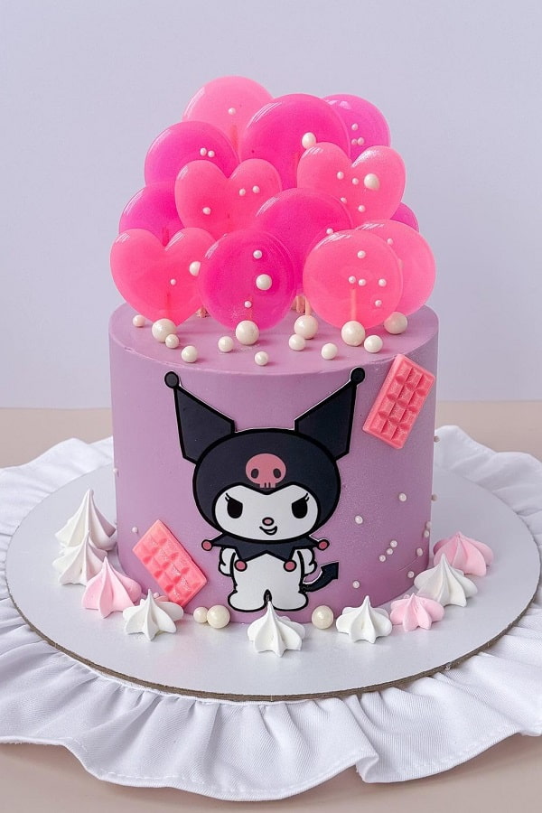 کیک تولد کرومی ساده