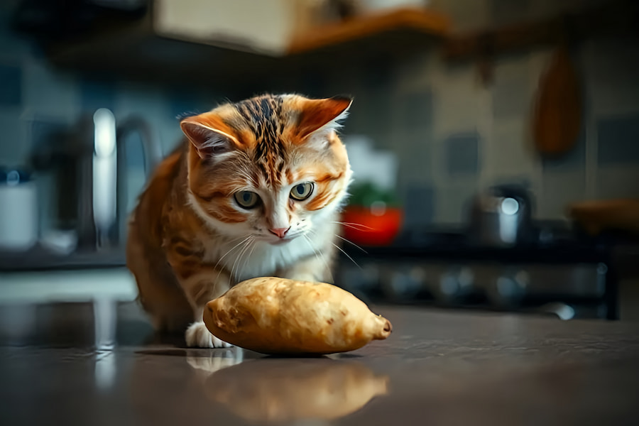 میزان مصرف سیب زمینی برای گربه